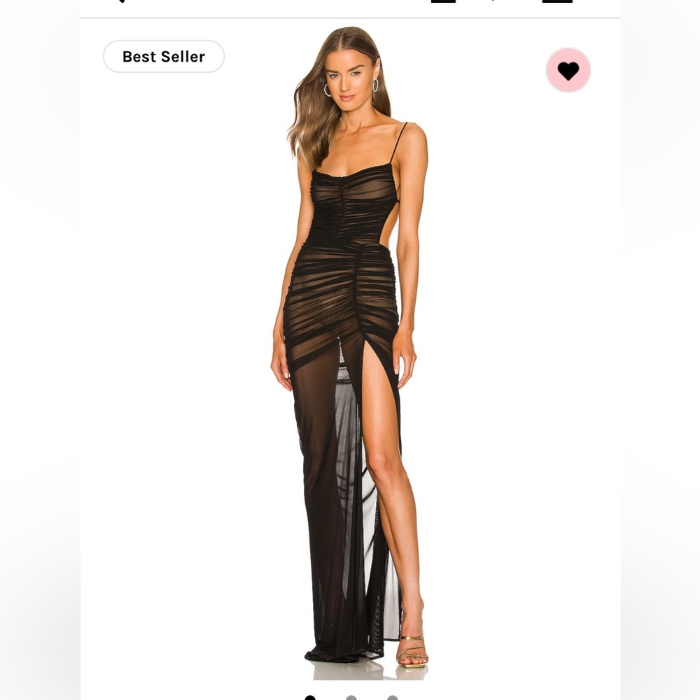 Michael Costello follie gown black worn once